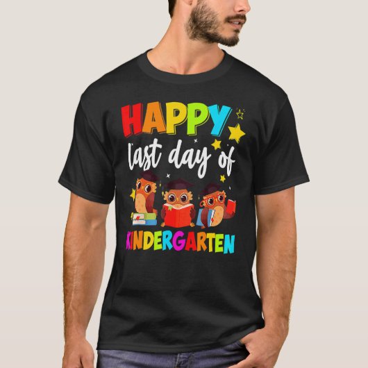 Kinder gelukkige laatste dag van Kinder Garten 202 T-shirt (Voorkant)