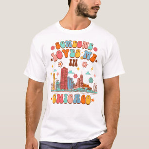 Kinder gemaakt in Chicago Baby shower Iemand houdt T-shirt