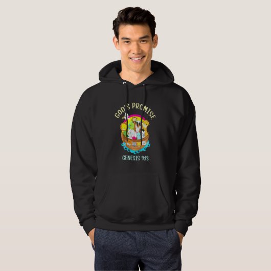 Kinder Genesis 913 Gods Promise Rainbow Bible Yout Hoodie (Voorkant volledig)