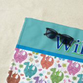 Kinder Gepersonaliseerd Dragon Beach handdoek (In situ)