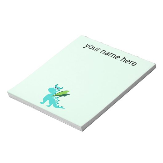 Kinder gepersonaliseerd dragon Notitieblok (Linkerzijde)