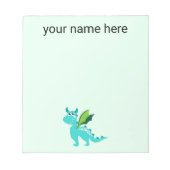 Kinder gepersonaliseerd dragon Notitieblok (Voorkant)