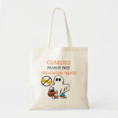 Kinder gepersonaliseerd Halloween Peanut Free Ghos Tote Bag (Voorkant)