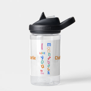 Kinder gepersonaliseerd Ik hou van je op de maan e Waterfles