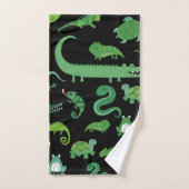 Kinder gepersonaliseerd reptiel amfibiedier bad handdoek (Handdoek)