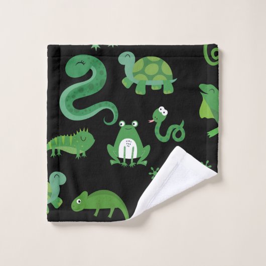 Kinder gepersonaliseerd reptiel amfibiedier bad handdoek (Wasdoekje)