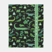 Kinder gepersonaliseerd reptiel amfibiedier fleece deken (Voorkant)