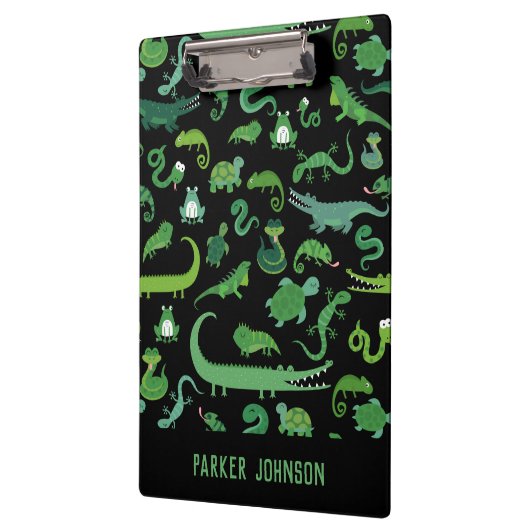 Kinder gepersonaliseerd reptiel amfibiedier klembord (Links)