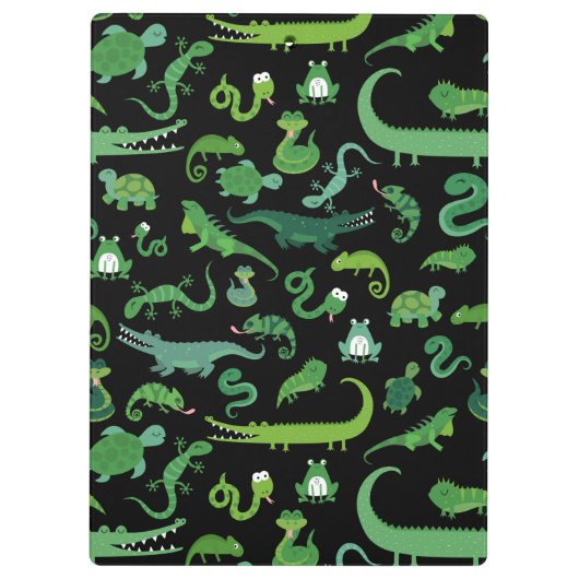 Kinder gepersonaliseerd reptiel amfibiedier klembord (Achterkant)