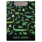 Kinder gepersonaliseerd reptiel amfibiedier klembord (Voorkant)