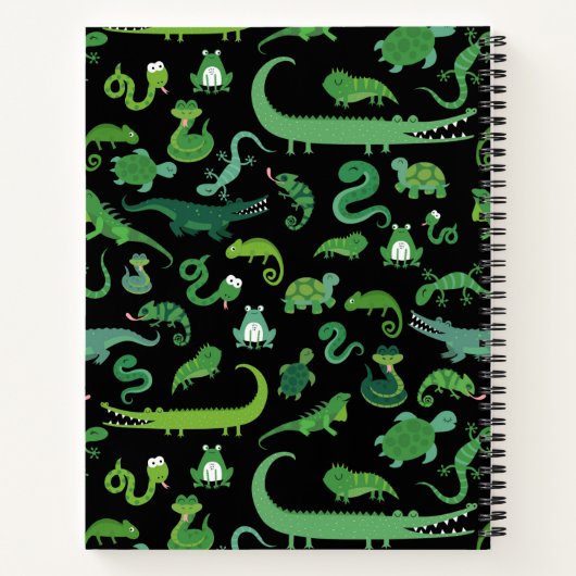 Kinder gepersonaliseerd reptiel amfibiedier notitieboek (Achterkant)