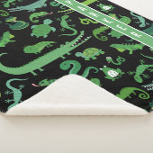 Kinder gepersonaliseerd reptiel amfibiedier sherpa deken (3/4)