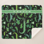 Kinder gepersonaliseerd reptiel amfibiedier sherpa deken (Voorkant (horizontaal))