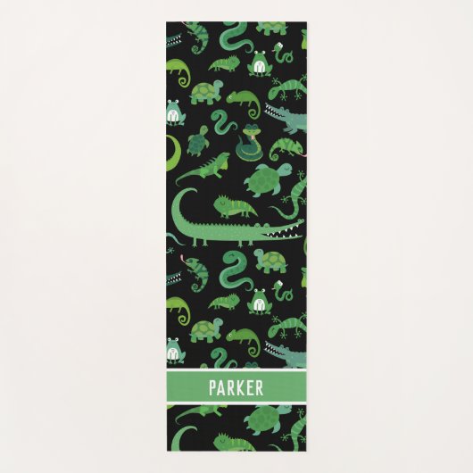 Kinder gepersonaliseerd reptiel amfibiedier yogamat (Voorkant)