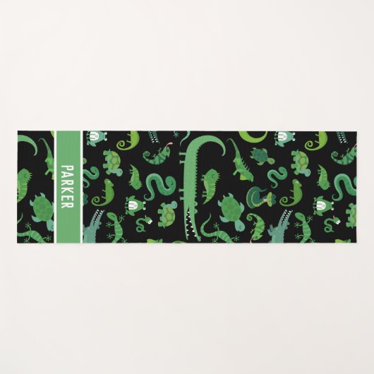 Kinder gepersonaliseerd reptiel amfibiedier yogamat (Voorkant (horizontaal))