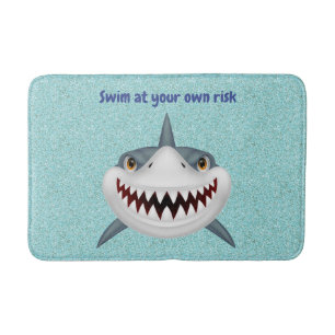 Kinder Gepersonaliseerd Shark Bath Mat