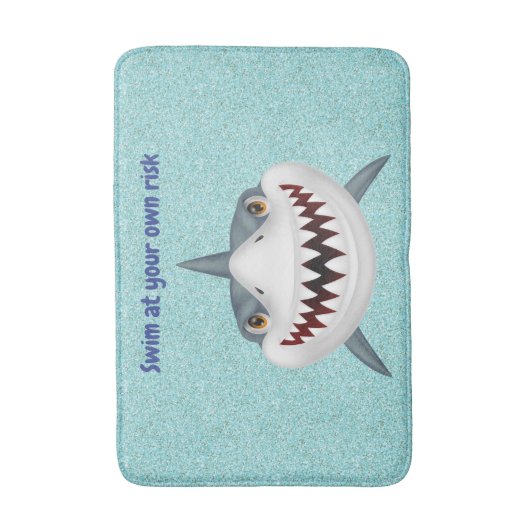 Kinder Gepersonaliseerd Shark Bath Mat (Voorkant Verticaal)