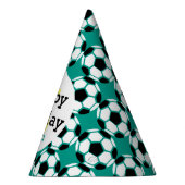 Kinder gepersonaliseerd Voetbal Happy Birthday Spo Feesthoedjes (Rechts)