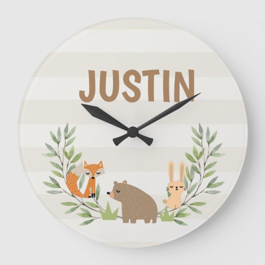 Kinder gepersonaliseerde acrylwandklok grote klok (Voorkant)