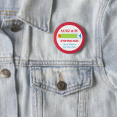 Kinder gepersonaliseerde allergie Alert Epinefrine Ronde Button 5,7 Cm (In situ)