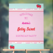 Kinder gepersonaliseerde Berry Sweet Welcome Sign Acryl Bord (Neutraal)