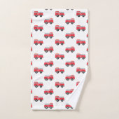 Kinder gepersonaliseerde brandweerwagen bad handdoek (Handdoek)