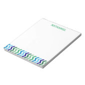 Kinder gepersonaliseerde Chevron Modern Simple Boy Notitieblok (Linkerzijde)