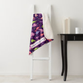 Kinder gepersonaliseerde dinosaurusroze Paarse mei Sherpa Deken (In situ)