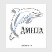 Kinder gepersonaliseerde DOLFIJN Sticker (Vel)