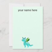 Kinder gepersonaliseerde Dragon Notecards Bedankkaart (Voorkant)