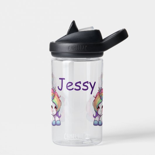 Kinder gepersonaliseerde eenhoorn waterfles (Links)