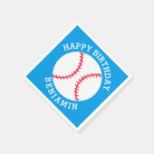 Kinder gepersonaliseerde honkbal Happy Birthday Sp Servet (Hoek)