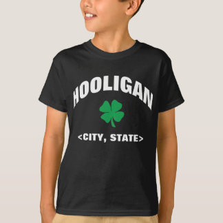 Kinder gepersonaliseerde Ierse Hooligan Black T-Sh T-shirt