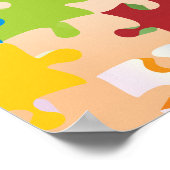 Kinder gepersonaliseerde naam Cool Puzzle Poster (Hoek)