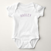 Kinder gepersonaliseerde naam T-shirt | Lila (Voorkant)