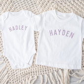 Kinder gepersonaliseerde naam T-shirt | Lila