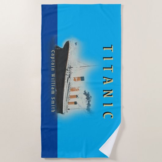 Kinder gepersonaliseerde naam Titanic Strandlaken (Voorkant)