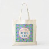 Kinder gepersonaliseerde naam Visbeach Canvas tas (Voorkant)