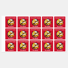 Kinder Gepersonaliseerde Noten Allergie Symbool Ge Labels