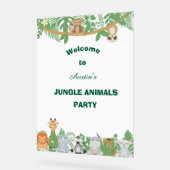 Kinder gepersonaliseerde Oerwouden welkomstbord Acryl Bord (Hoek)