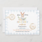 Kinder gepersonaliseerde paasei-excellentiecertifi kaart (Voorkant)