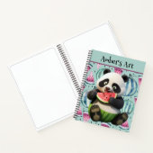 Kinder gepersonaliseerde Panda Beer Sketch Notitieboek (Binnen)