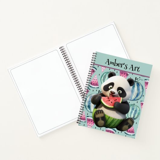 Kinder gepersonaliseerde Panda Beer Sketch Notitieboek (Binnen)
