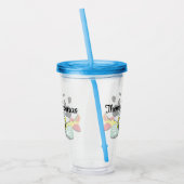 Kinder gepersonaliseerde panda flyer acryl drinkbeker (Links)