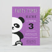 Kinder Gepersonaliseerde Panda Kawaii Verjaardagsu Kaart (Staand voorkant)