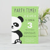 Kinder Gepersonaliseerde Panda Kawaii Verjaardagsu Kaart (Staand voorkant)