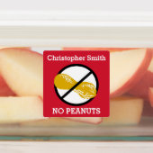 Kinder gepersonaliseerde pinda allergie symbool ge labels (Aangebracht)