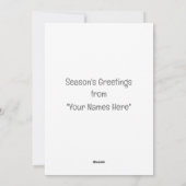 Kinder gepersonaliseerde pinguïn nieuwigheid kerst feestdagenkaart (Achterkant)