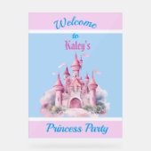 Kinder gepersonaliseerde prinsessenfeest welkomstb acryl bord (Voorkant)