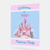 Kinder gepersonaliseerde prinsessenfeest welkomstb acryl bord (Hoek)